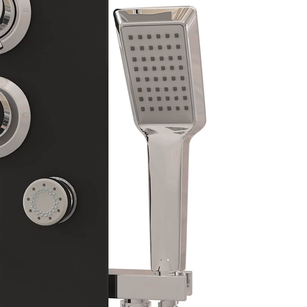 Panel Ducha De Vidrio 25x47,5x130 Cm Negro VidaXL 18 width=274