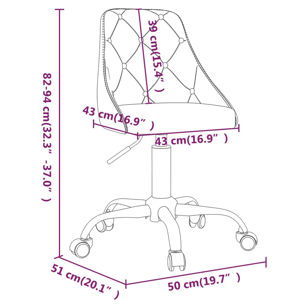 Scaune de bucătărie pivotante, 6 buc., gri închis, textil