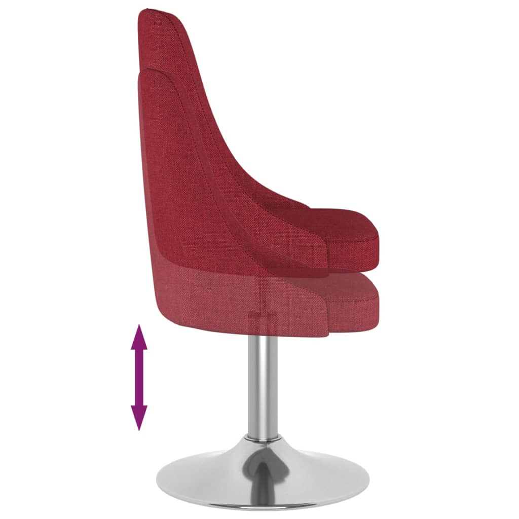 4 db bordó szövet forgó étkezőszék