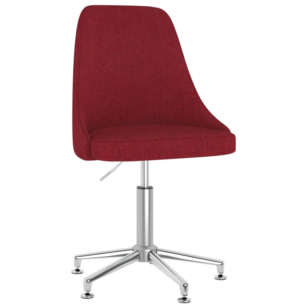 Scaun de bucătărie pivotant, roșu vin, material textil