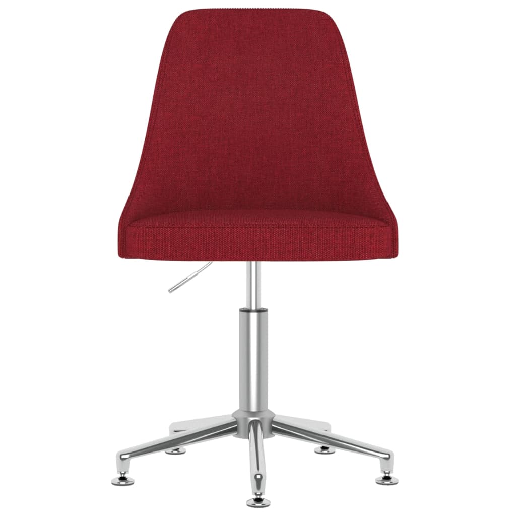 Scaun de bucătărie pivotant, roșu vin, material textil