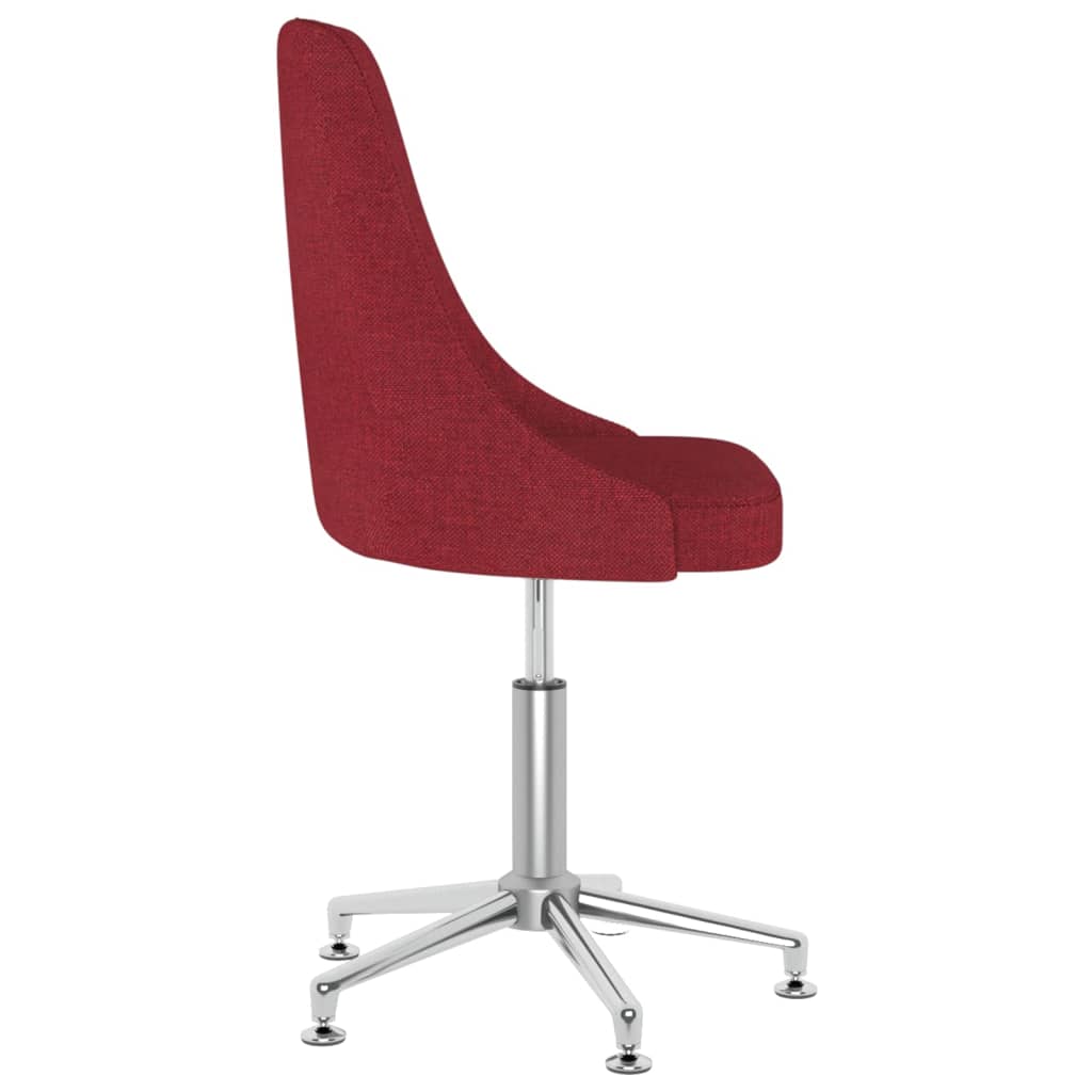 Scaun de bucătărie pivotant, roșu vin, material textil