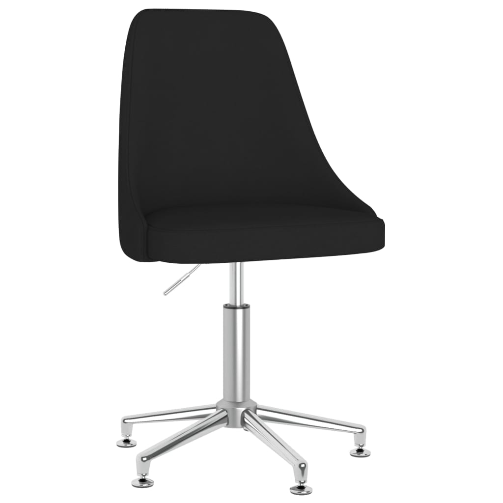 Scaune de bucătărie pivotante, 4 buc., negru, material textil