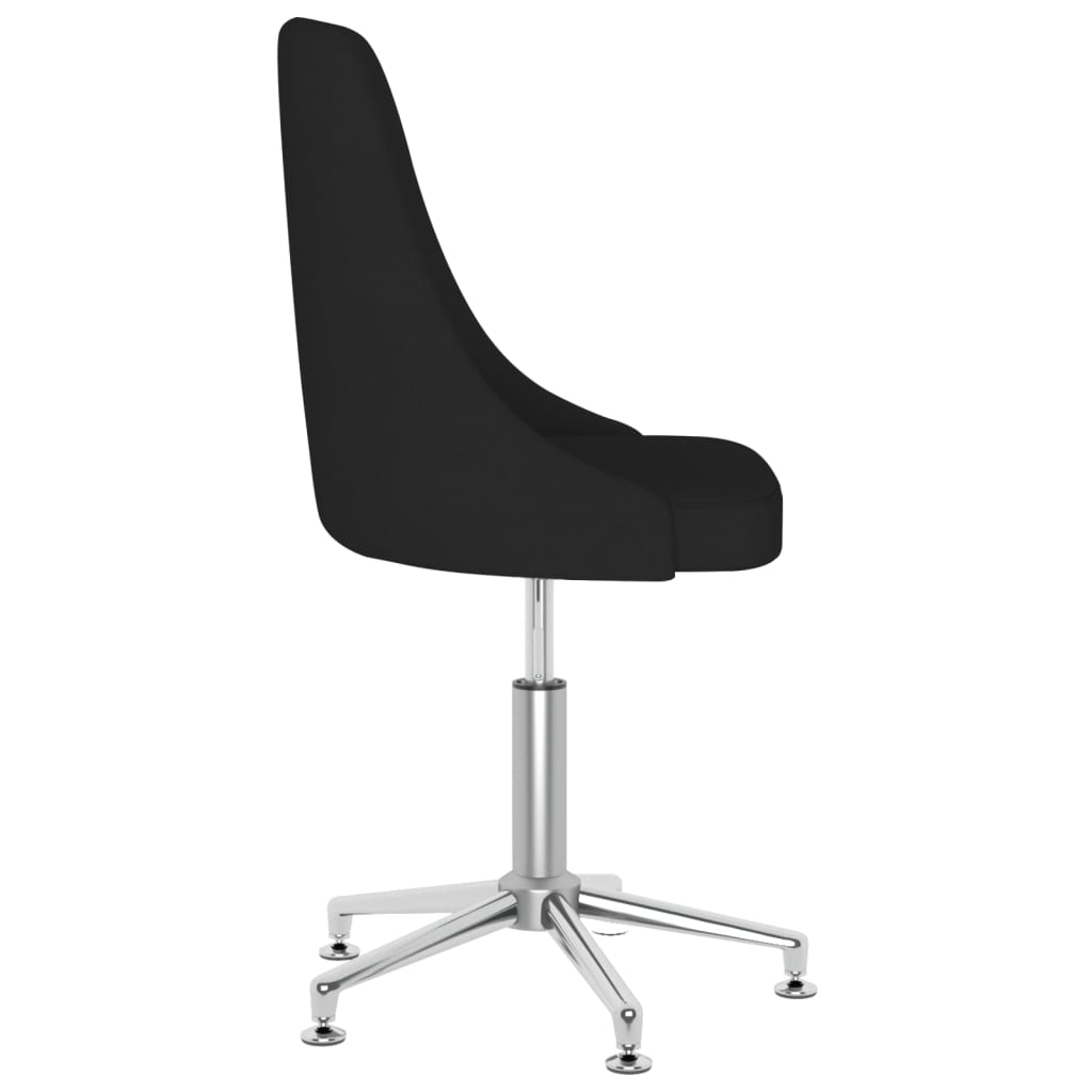 Scaune de bucătărie pivotante, 4 buc., negru, material textil