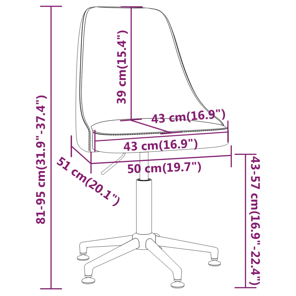Scaune de bucătărie pivotante, 4 buc., negru, material textil