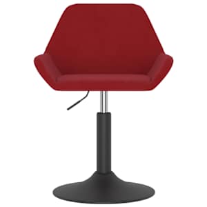 vidaXL Chaise pivotante de salle &agrave; manger Rouge bordeaux Velours