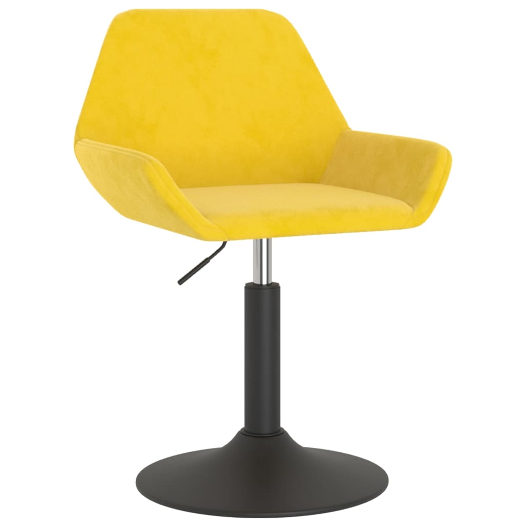 mustársárga bársony forgó étkezőszék