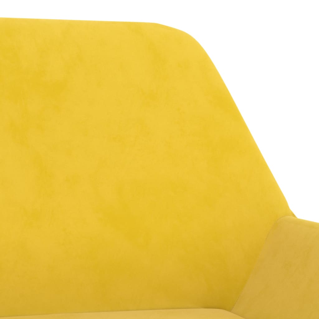 mustársárga bársony forgó étkezőszék