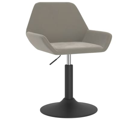 vidaXL Sillas de comedor giratorias 4 unidades terciopelo gris claro