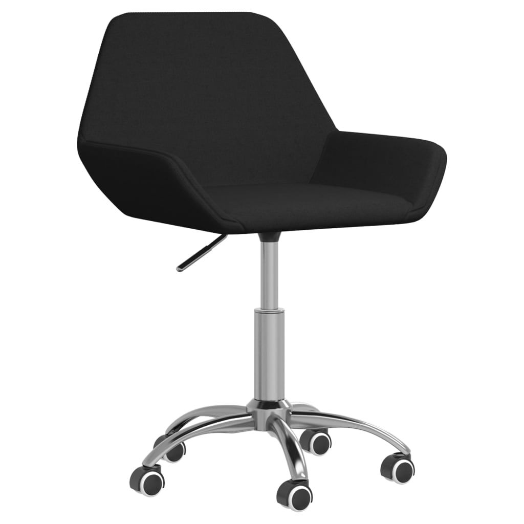 

vidaXL Eetkamerstoelen draaibaar 6 st stof zwart