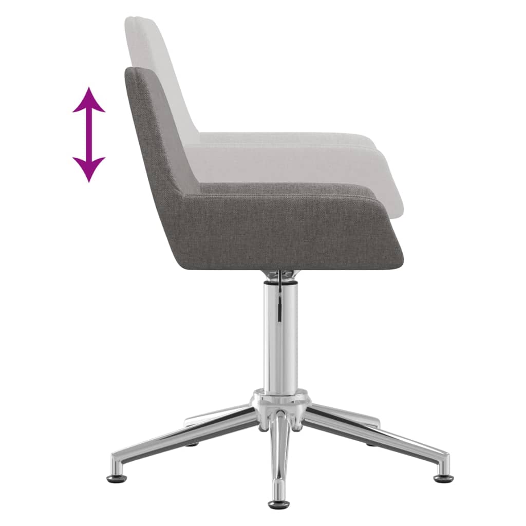 4 db sötétszürke szövet forgó étkezőszék