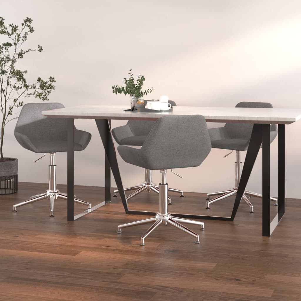 4 db sötétszürke szövet forgó étkezőszék