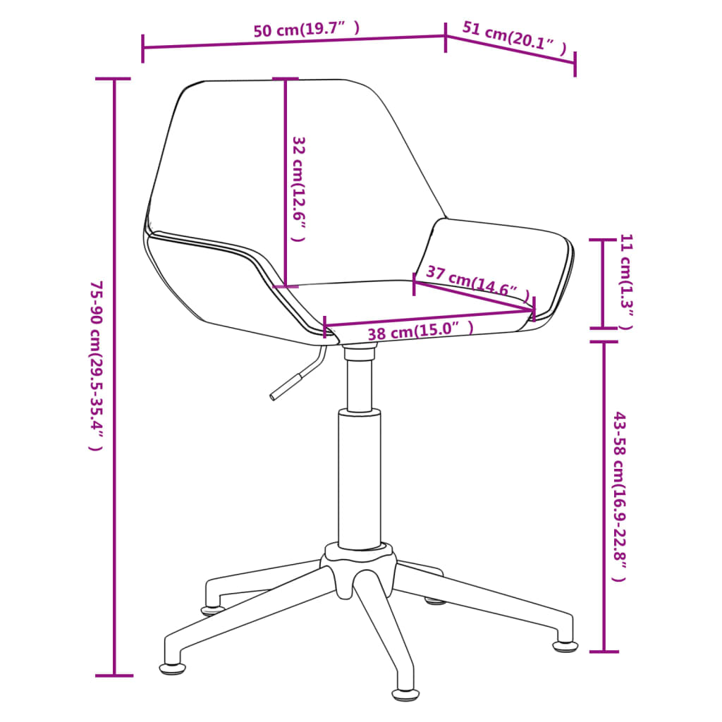 Scaune de bucătărie pivotante, 6 buc., roșu vin, textil
