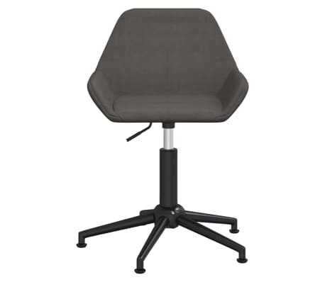vidaXL drejelig spisebordsstol fløjl mørkegrå