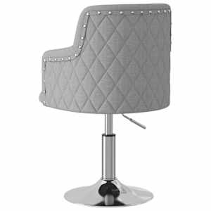 Jídelní židle světle šedá textil - obrázek 4