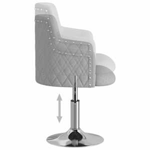 Jídelní židle světle šedá textil - obrázek 7