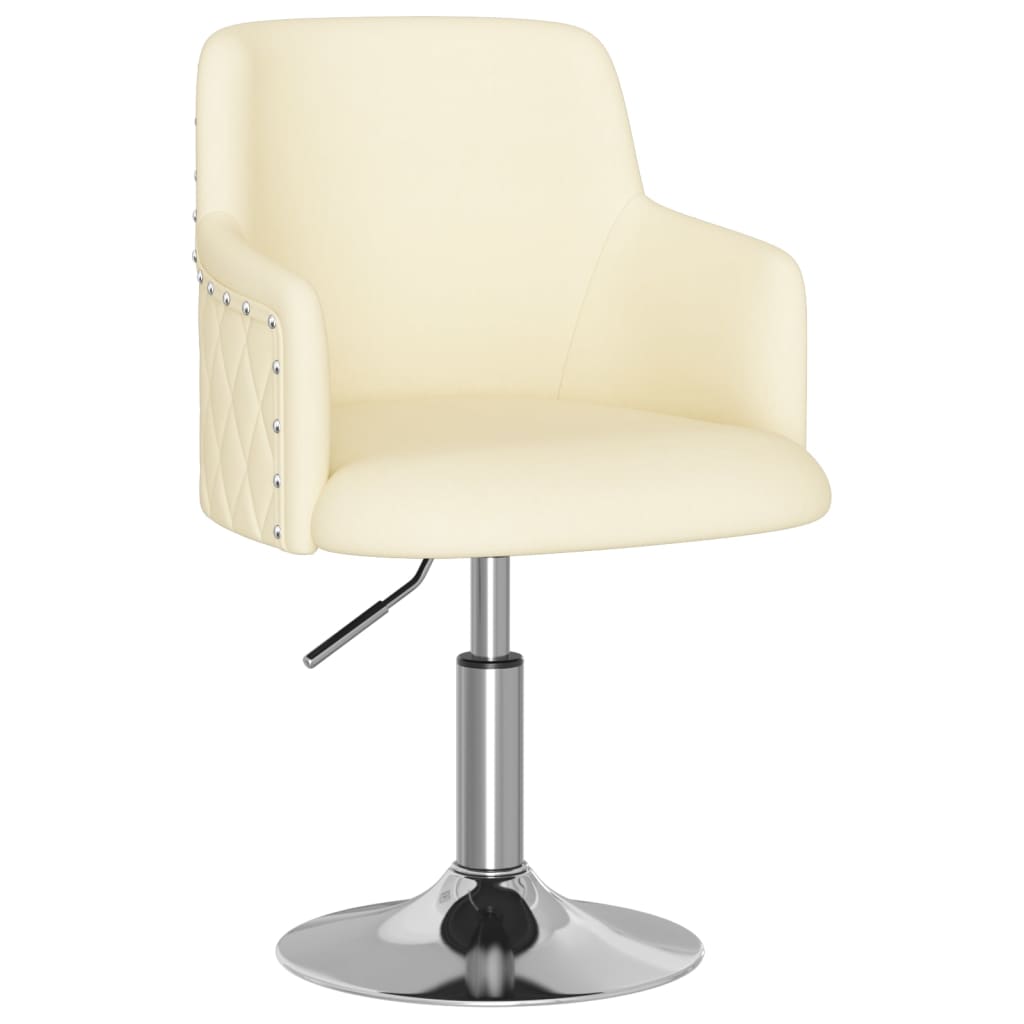 

vidaXL Eetkamerstoelen 2 st stof crèmekleurig