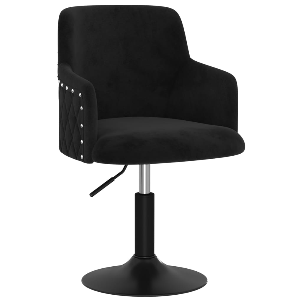 

vidaXL Eetkamerstoelen 2 st draaibaar fluweel zwart