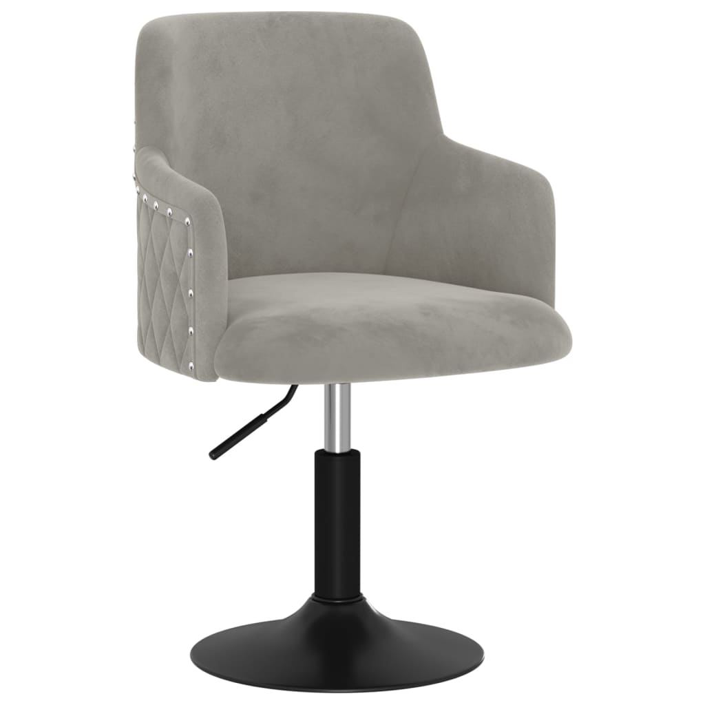 

vidaXL Eetkamerstoelen draaibaar 6 st fluweel lichtgrijs