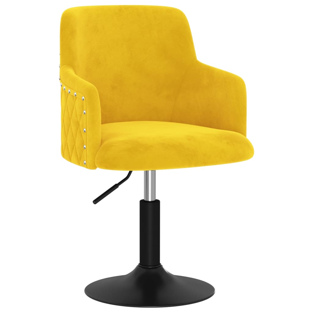 

vidaXL Eetkamerstoelen draaibaar 6 st fluweel mosterdgeel