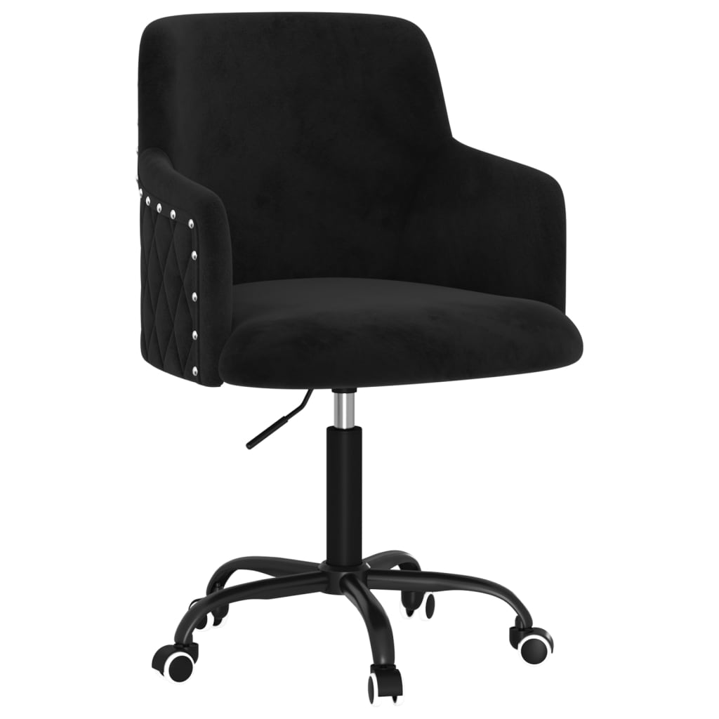 

vidaXL Eetkamerstoelen 2 st draaibaar fluweel zwart