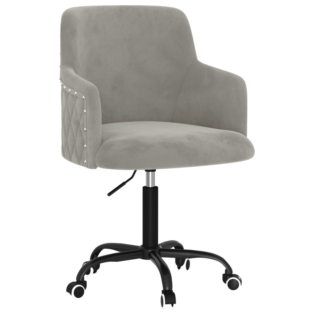 

vidaXL Eetkamerstoelen 6 st fluweel lichtgrijs