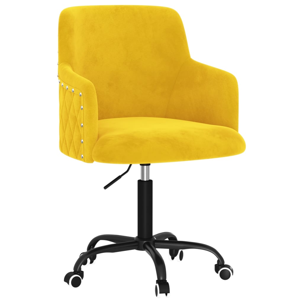 

vidaXL Eetkamerstoelen draaibaar 6 st fluweel mosterdgeel