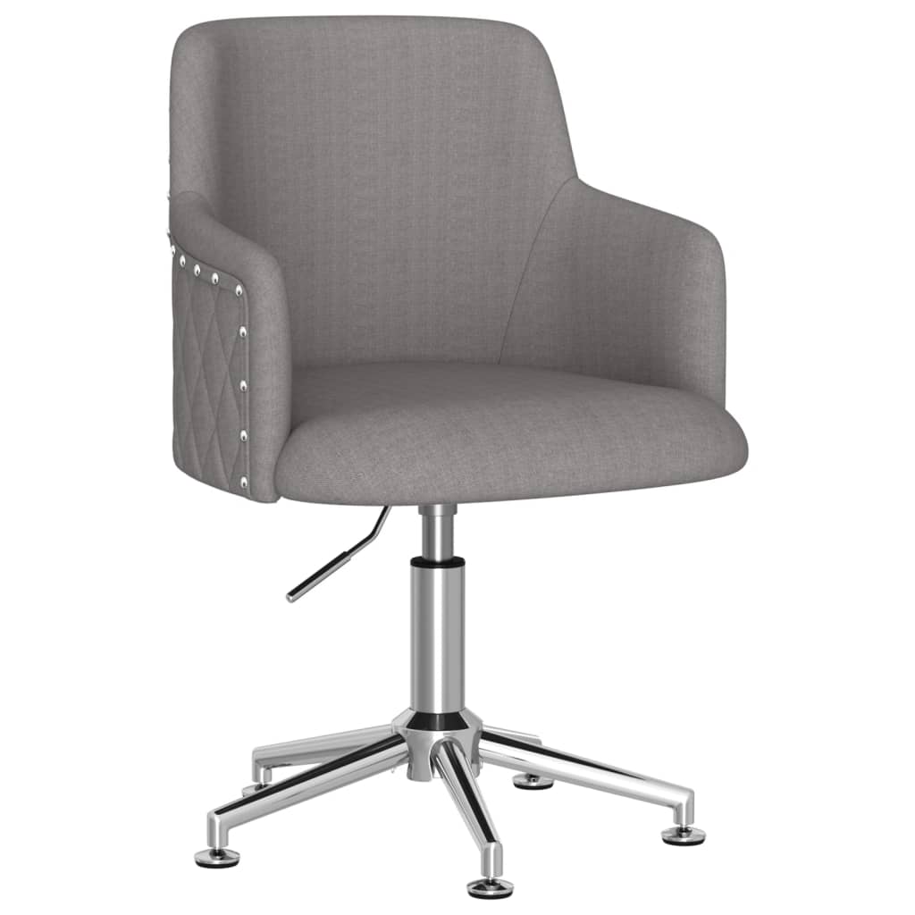 

vidaXL Eetkamerstoelen draaibaar 4 st stof donkergrijs