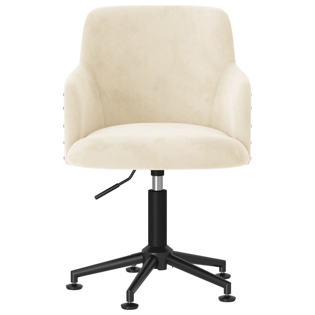 krémszínű bársony forgó étkezőszék