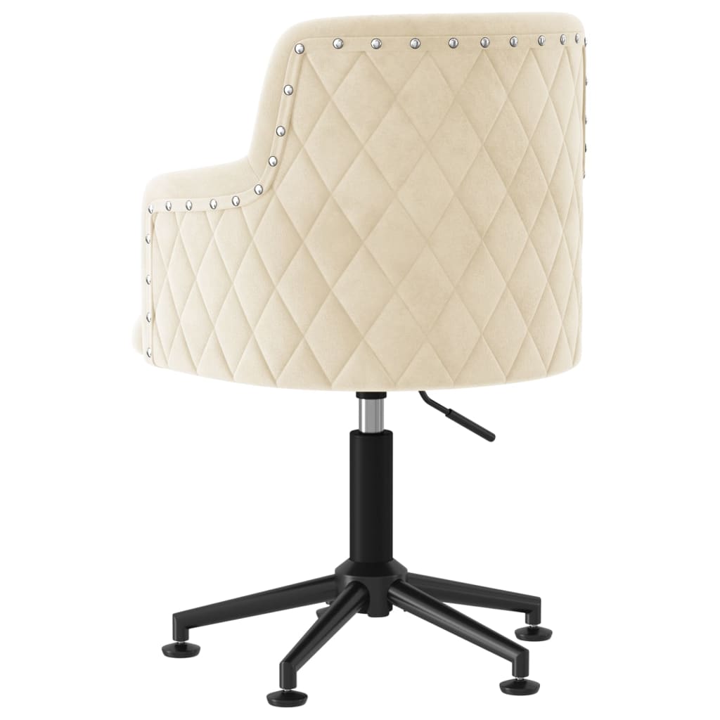 krémszínű bársony forgó étkezőszék