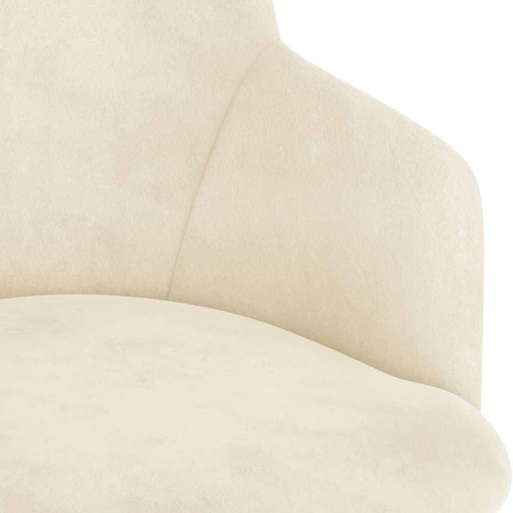 krémszínű bársony forgó étkezőszék