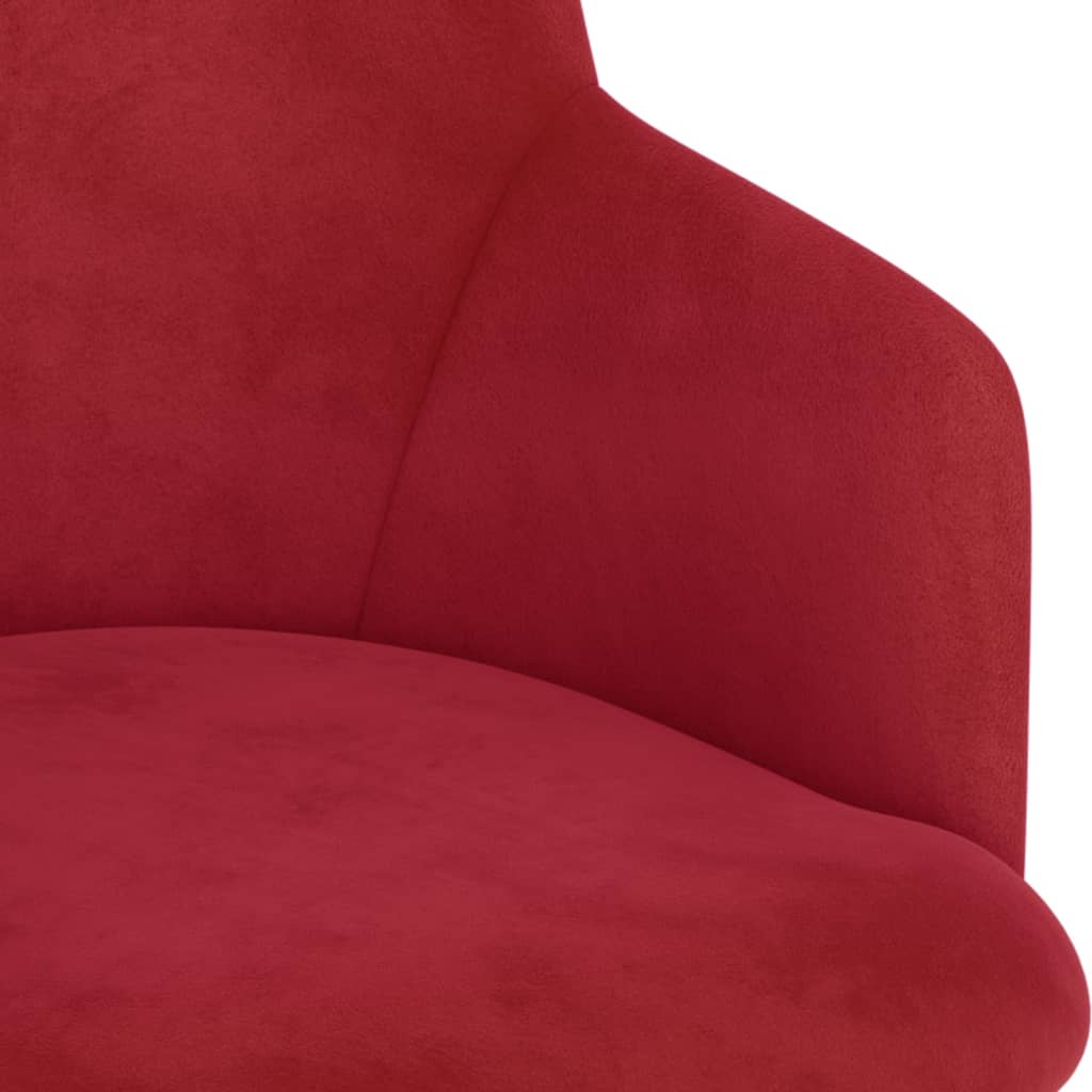 Scaun de bucătărie pivotant, roșu vin, catifea