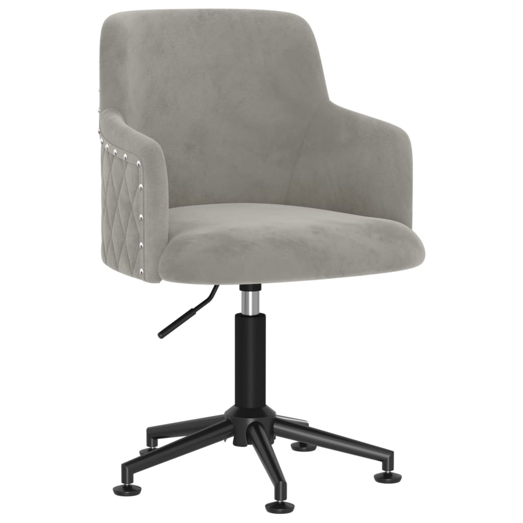 

vidaXL Eetkamerstoelen draaibaar 4 st fluweel lichtgrijs