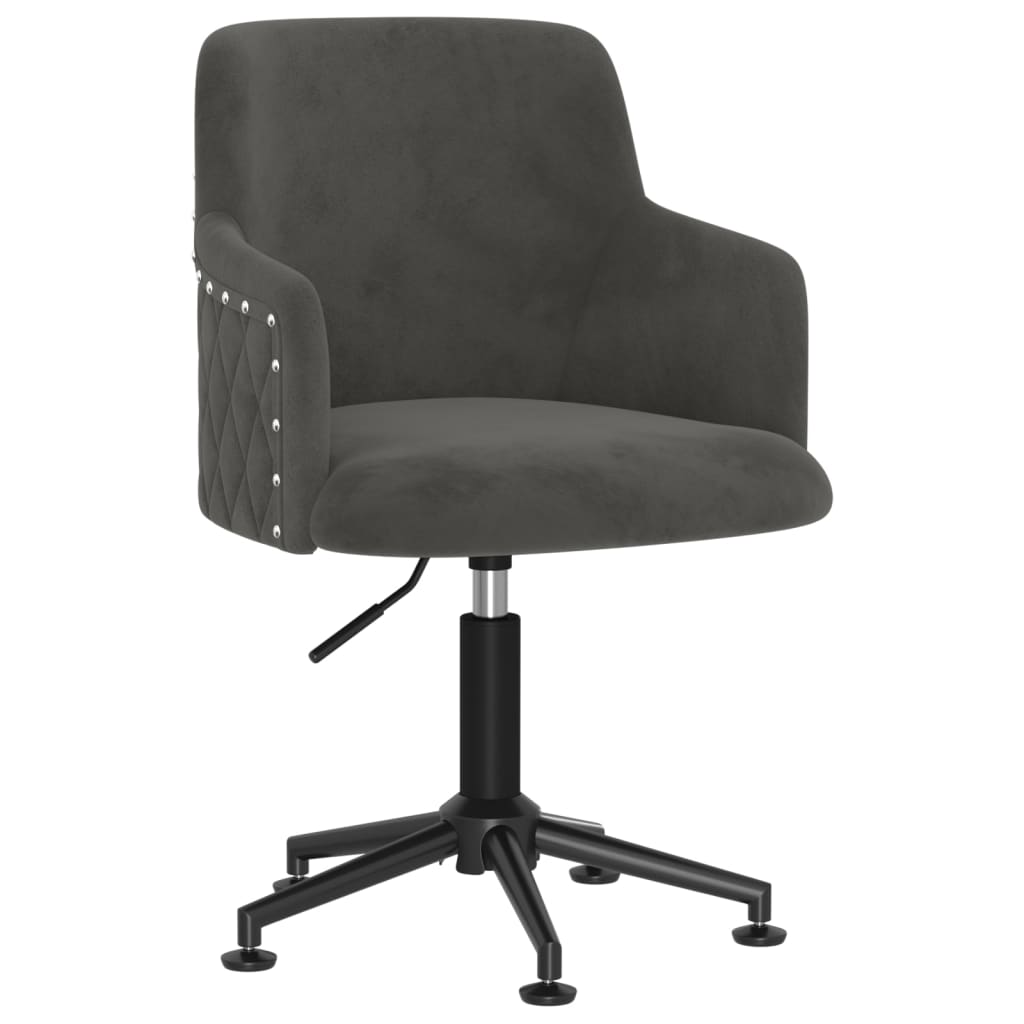 

vidaXL Eetkamerstoelen draaibaar 4 st fluweel donkergrijs