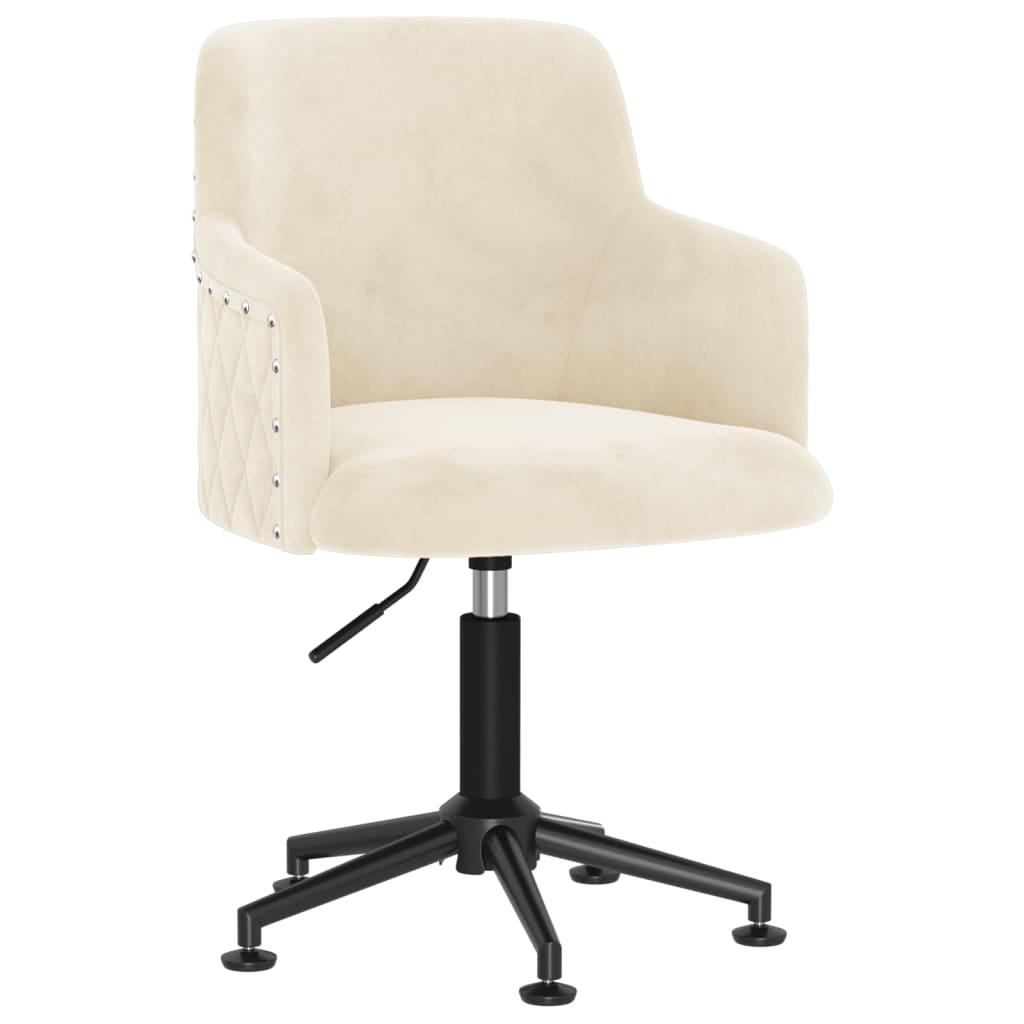 

vidaXL Eetkamerstoelen draaibaar 6 st fluweel crèmekleurig