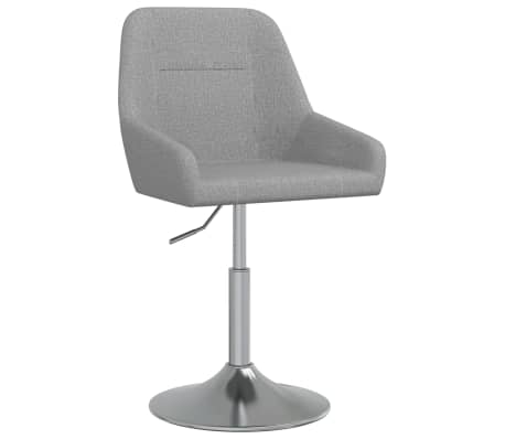 Chaise pivotante de salle à manger Gris clair Tissu vidaXL