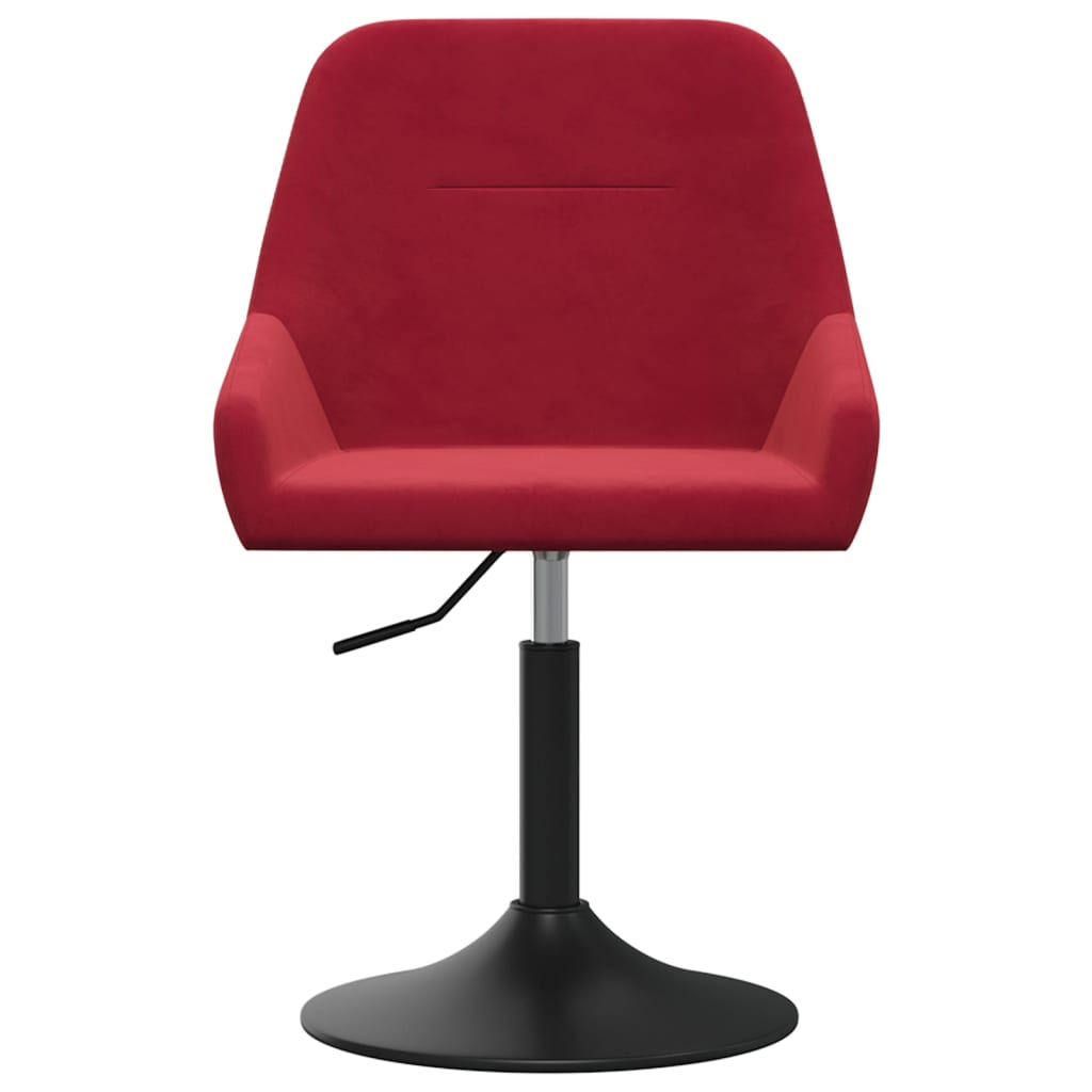 vidaXL Chaise pivotante de salle à manger Rouge bordeaux Velours