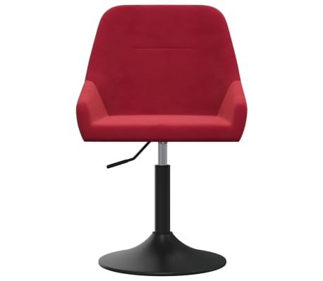 vidaXL Chaise pivotante de salle à manger Rouge bordeaux Velours