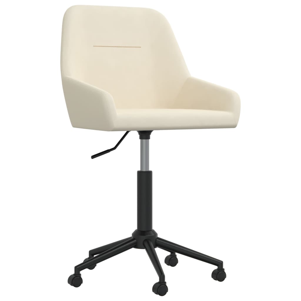 

vidaXL Eetkamerstoelen draaibaar 4 st fluweel crèmekleurig