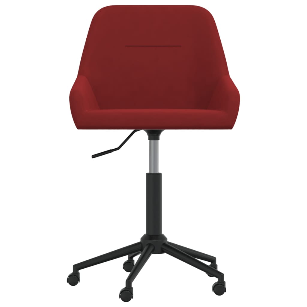 Scaune de masă pivotante, 4 buc., roșu vin, catifea