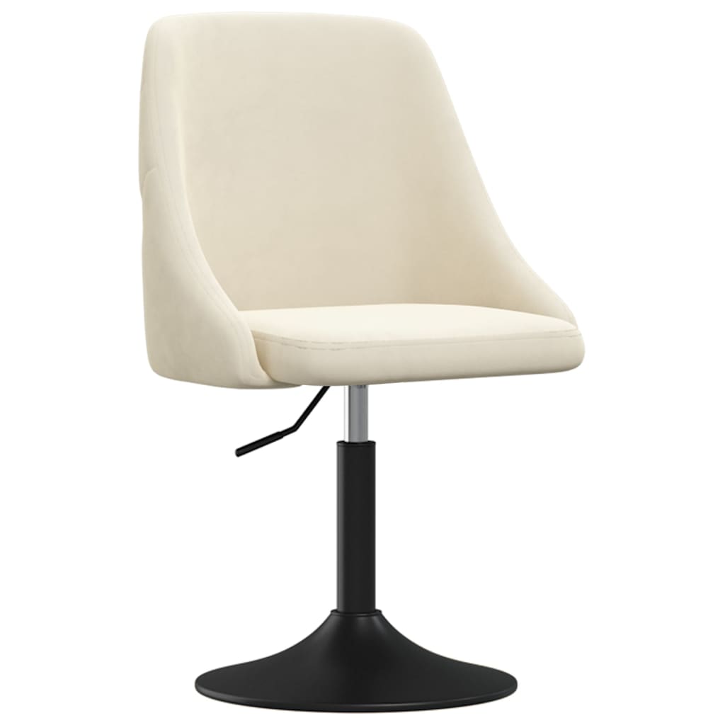 

vidaXL Eetkamerstoelen 2 st fluweel crèmekleurig