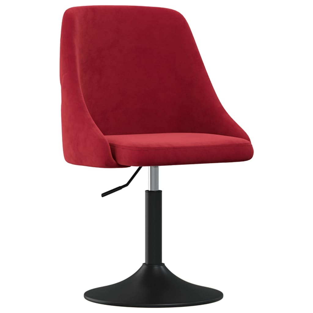 

vidaXL Eetkamerstoelen 6 st fluweel wijnrood