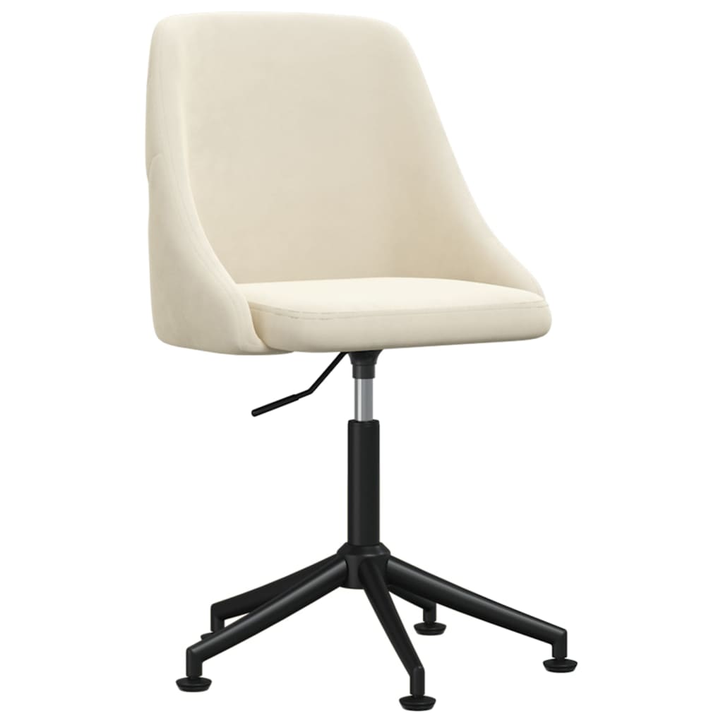 

vidaXL Eetkamerstoelen 2 st fluweel crèmekleurig