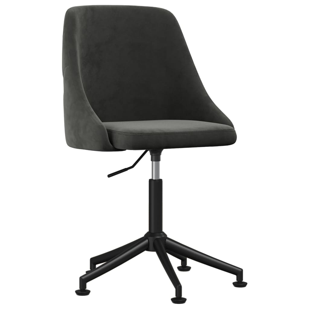 vidaXL Eetkamerstoelen 2 st fluweel donkergrijs