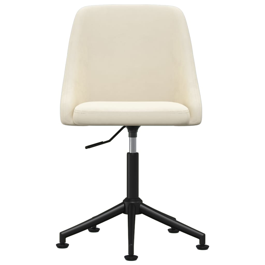 

vidaXL Eetkamerstoelen 4 st fluweel crèmekleurig