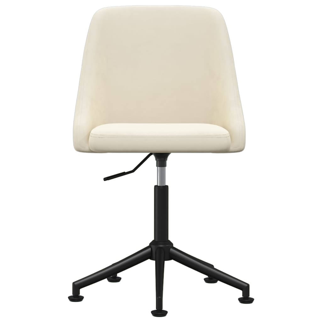 

vidaXL Eetkamerstoelen 6 st fluweel crèmekleurig