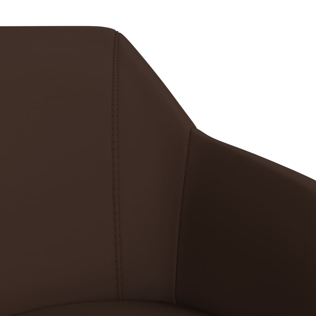Valgomojo kėdė, rudos spalvos, dirbtinė oda (339499) | Stepinfit