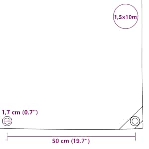 Plachta 650 g/m² 1,5 x 10 m černá - obrázek 6
