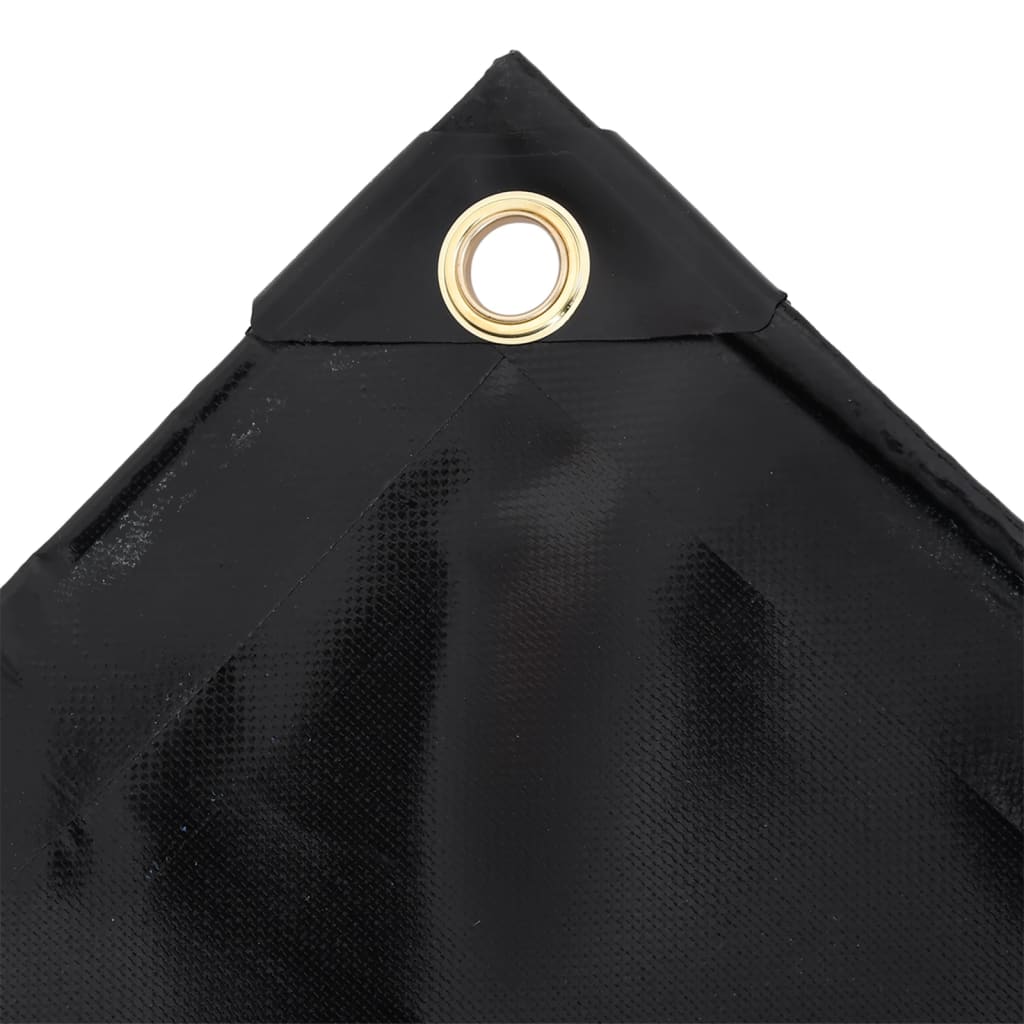 vidaXL Dekzeil 650 g/m² 3,5x2,55 m zwart afbeelding
