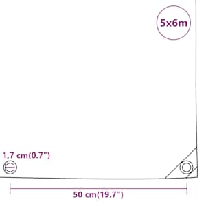 Plachta 650 g/m² 5 x 6 m - obrázek 6